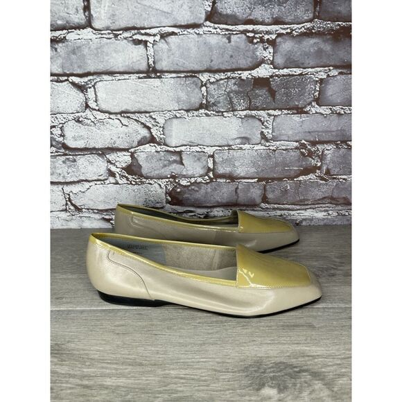 Enzo Angiolini Liberty Yellow Patent Leather Gray Flats Women’s Sz 9.5M US/40EU - Picture 8 of 16